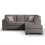 (Grey, Right Hand Facing Corner) Hilliard Fullback Fabric Corner Sofa & Sofa Suite 1