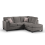 (Grey, Right Hand Facing Corner) Hilliard Fullback Fabric Corner Sofa & Sofa Suite 3