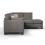 (Grey, Right Hand Facing Corner) Hilliard Fullback Fabric Corner Sofa & Sofa Suite 4
