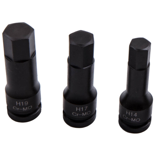 8pcs Impact Allen Key Hex Hexagon 1/2" Drive Bit Socket Set H5 to H19 1