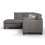 (Grey, Left Hand Facing Corner) Hilliard Fullback Fabric Corner Sofa & Sofa Suite 4