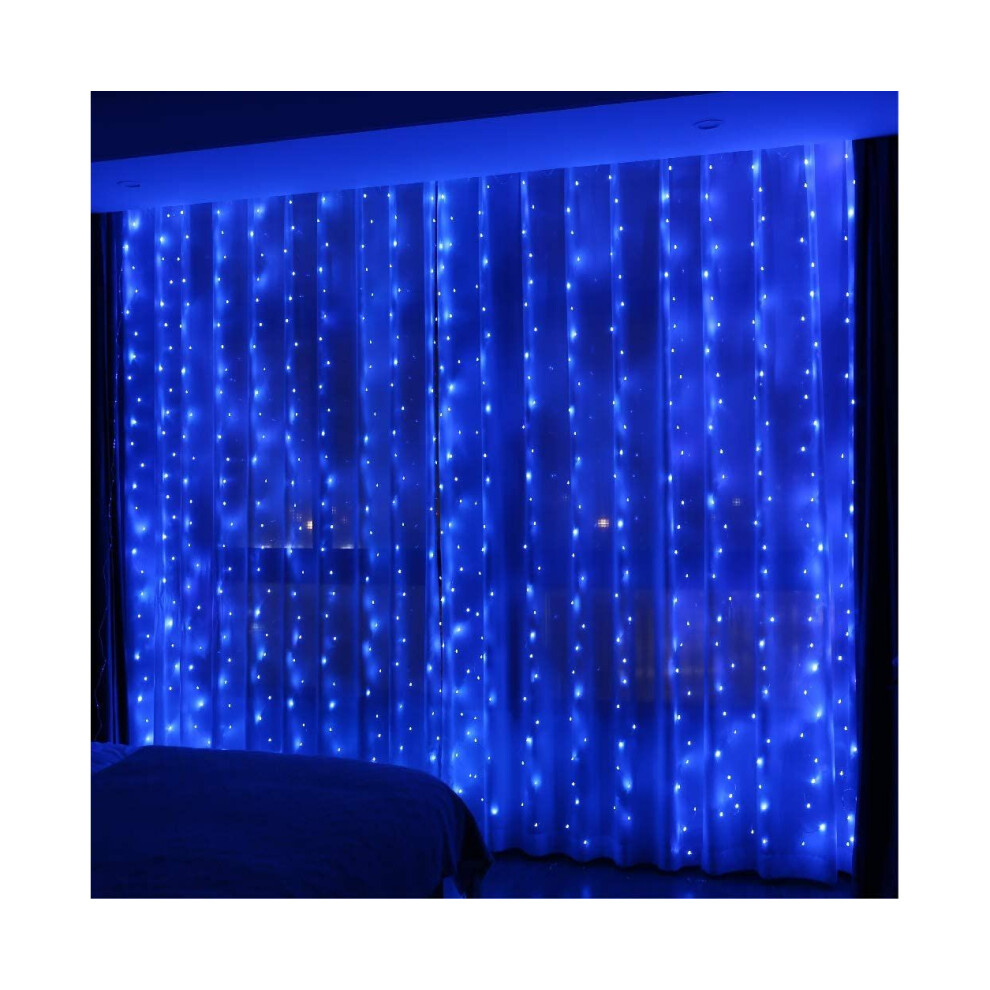 6M x 3M 600 LED Fairy Curtain Lights Xmas Christmas Wedding Party Garden Tree Roof Fence Yard In/Outdoor