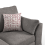 (Grey, 3 Seater) Hilliard Fullback Fabric Corner Sofa & Sofa Suite 6