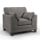 (Grey, Armchair) Hilliard Fullback Fabric Corner Sofa & Sofa Suite 1