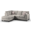(Mist, Left Hand Facing Corner) Hilliard Fullback Fabric Corner Sofa & Sofa Suite 1