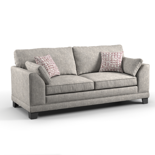 (Mist, 3 Seater) Hilliard Fullback Fabric Corner Sofa & Sofa Suite