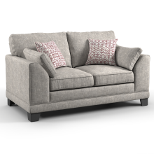 (Mist, 2 Seater) Hilliard Fullback Fabric Corner Sofa & Sofa Suite