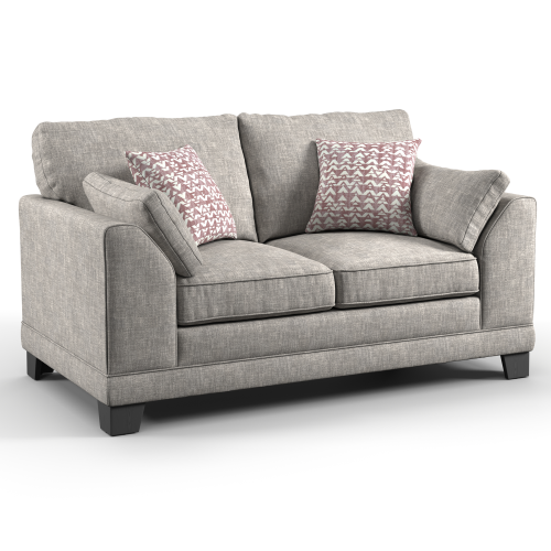 (Mist, 2 Seater) Hilliard Fullback Fabric Corner Sofa & Sofa Suite