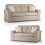 (Beige, 3 & 2 Seater) Hartley Fullback Tufted Sofa Suite Grey or Beige 1