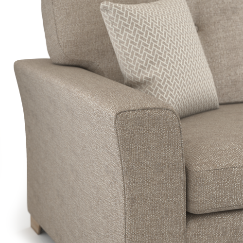 (Beige, 3 & 2 Seater) Hartley Fullback Tufted Sofa Suite Grey or Beige 2