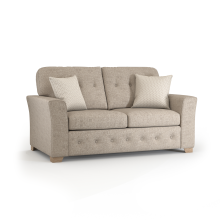 (Beige, 2 Seater) Hartley Fullback Tufted Sofa Suite Grey or Beige