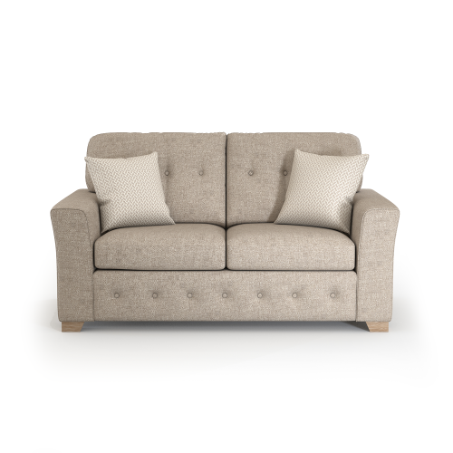 (Beige, 2 Seater) Hartley Fullback Tufted Sofa Suite Grey or Beige 2