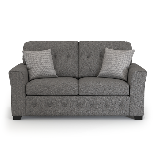 (Grey, 2 Seater) Hartley Fullback Tufted Sofa Suite Grey or Beige 2