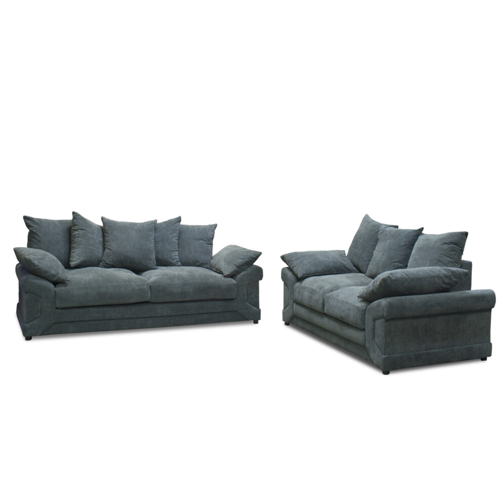 Furniture 786 (3+2 Seater Set ) Rio Fernando Corner Sofa /3 /2 /3&2 Seater Set Grey