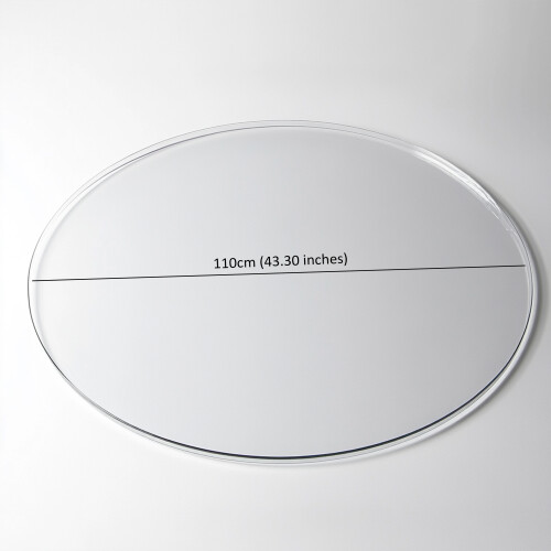 (110cm) Clear Round PVC Table Protector Waterproof Mat 2