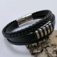 (style 13) Unique Design Punk Vintage Cuff Mens Leather Bracelet