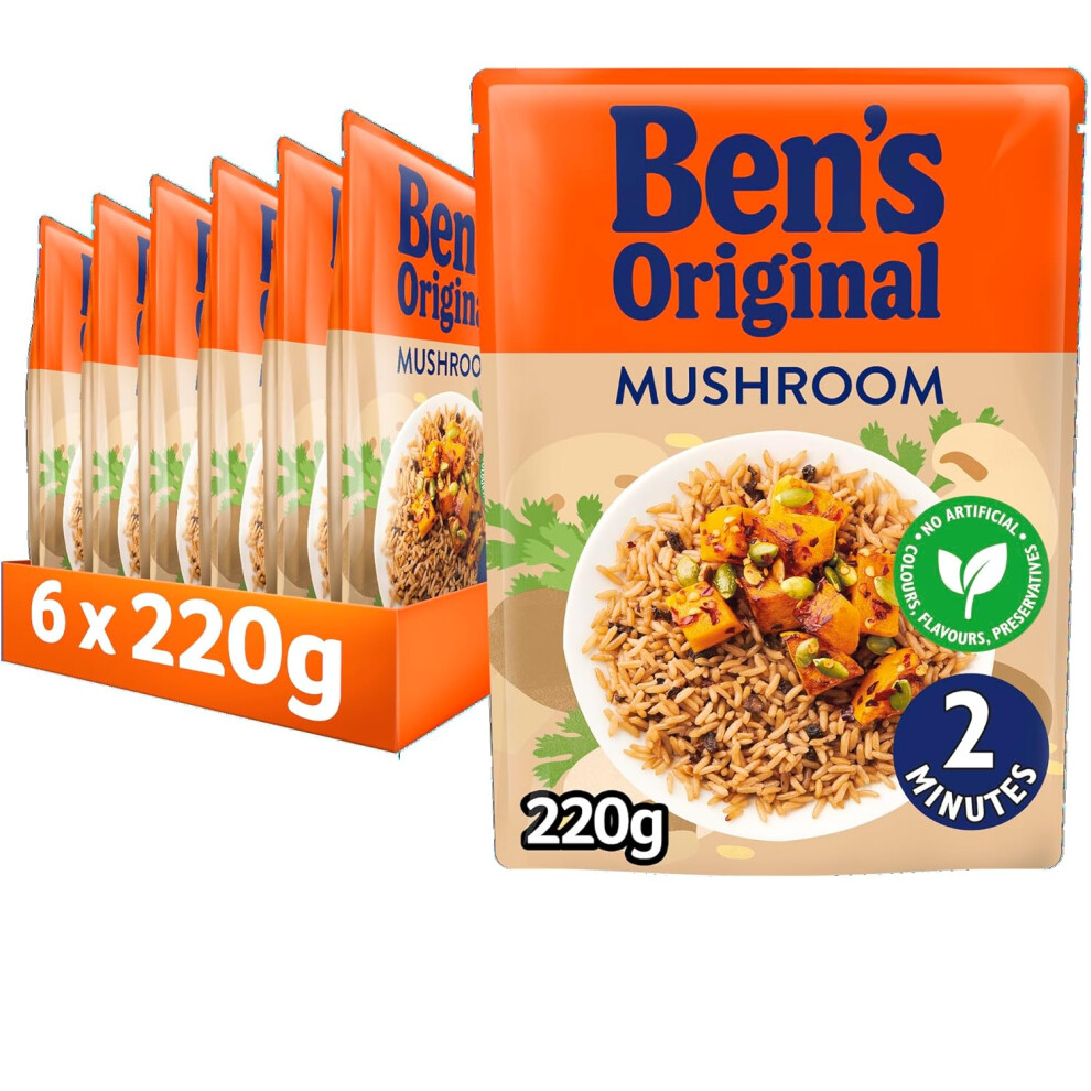 Ben's (Mushroom) Original Savoury Chicken Microwave Rice, Bulk Multipack 6 X 220G