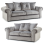 (3 & 2 Seater) Hamilton Grey Fabric 3 + 2 Seater Sofa Suite 1