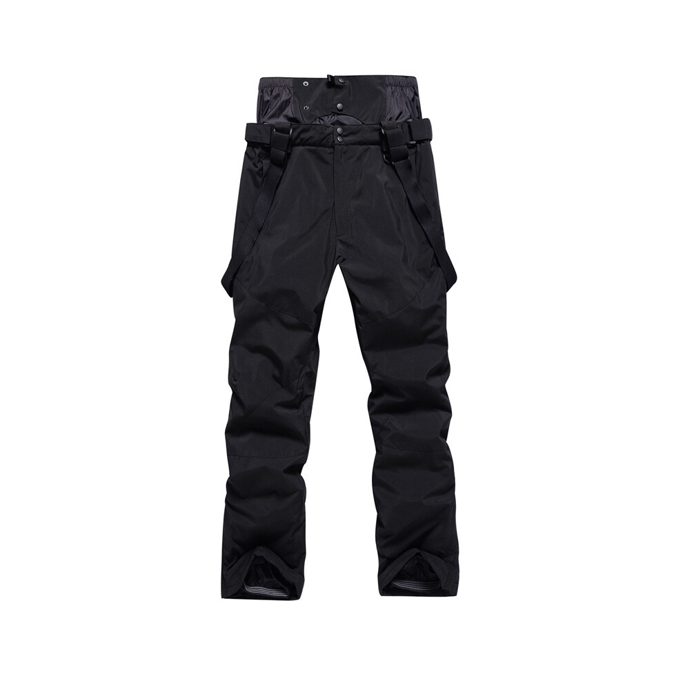 (M, Black) Men's And Women's Warm Veneer Double Waterproof Windproof Pants-image-OPC-PFDQPDB-NEW