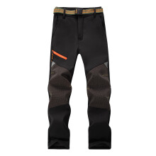 (S, Black) Outdoor Children's Charge Pants For Boys And Girls Sports Anti-Pants Wind Waterproof Warm Middle And Large Children's Ski Pants Mountaineering Pants