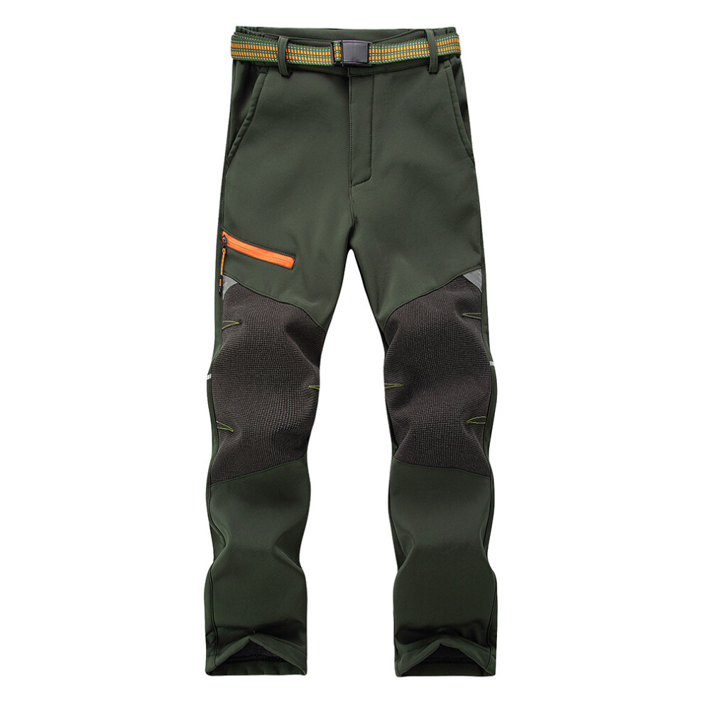 (XXL, Army Green) Outdoor Children's Charge Pants For Boys And Girls Sports Anti-Pants Wind Waterproof Warm Middle And Large Children's Ski Pants Moun-image-OPC-PFDQPJ5-NEW