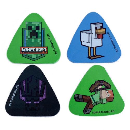 Minecraft Minecraft 4pk Eraser Set 1