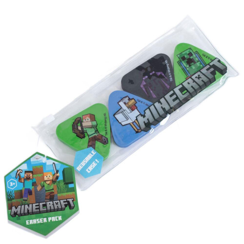 Minecraft Minecraft 4pk Eraser Set 2
