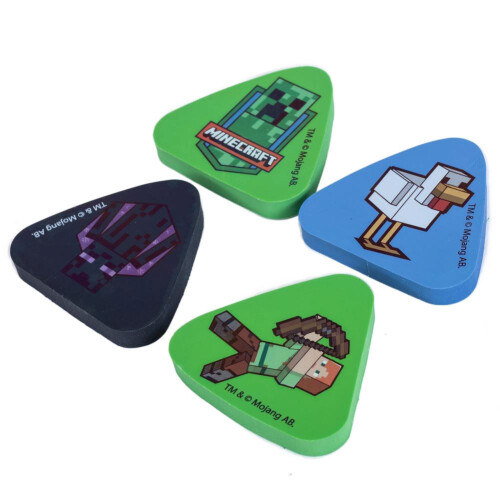 Minecraft Minecraft 4pk Eraser Set