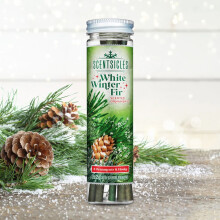 Scentsicles White Winter Fir Scented Ornaments — Tube of 6 Hanging Sticks for Trees, Wreaths & Garlands