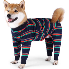 (L) Dog Surgery Recovery Suit Onesie With Legs Long Sleeves Breathable Post Surgery Pyjamas Anti Lick Abdominal Wound Dog Cone Alternative For Pet Dogs