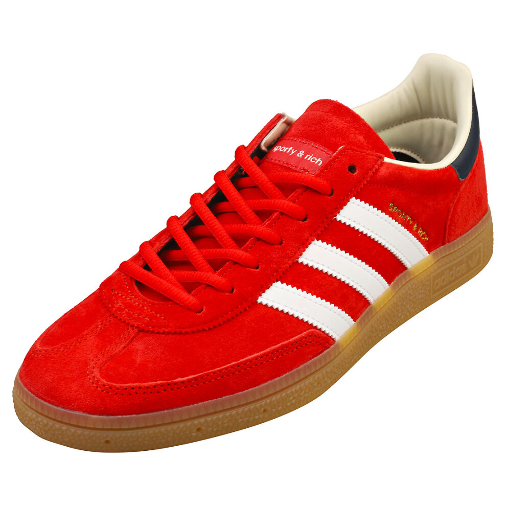 (9.5) adidas Handball Spezial Sportyrich Mens Fashion Trainers in Red Navy