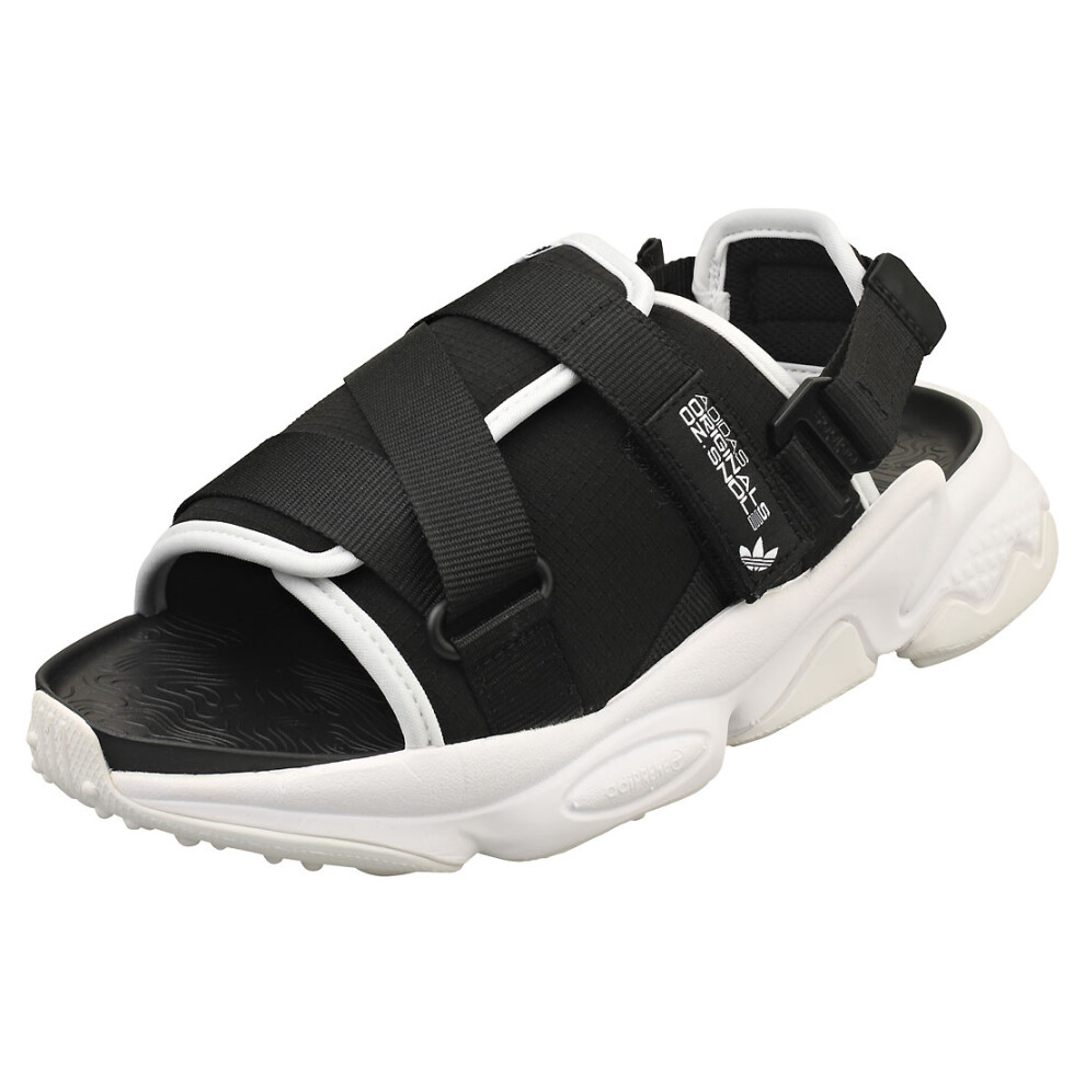 (5) adidas Ozweego Mens Walking Sandals in Black White