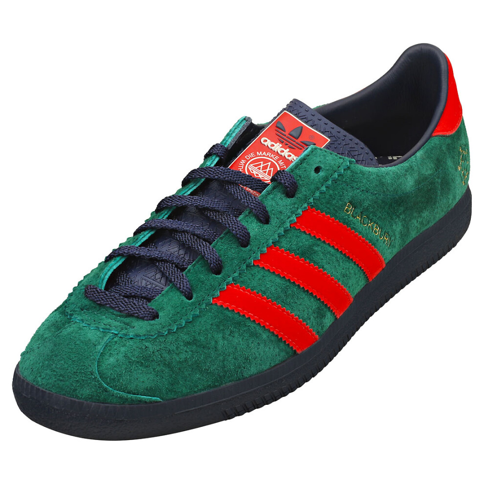 (9.5) adidas Blackburn Spezial Mens Fashion Trainers in Green Red