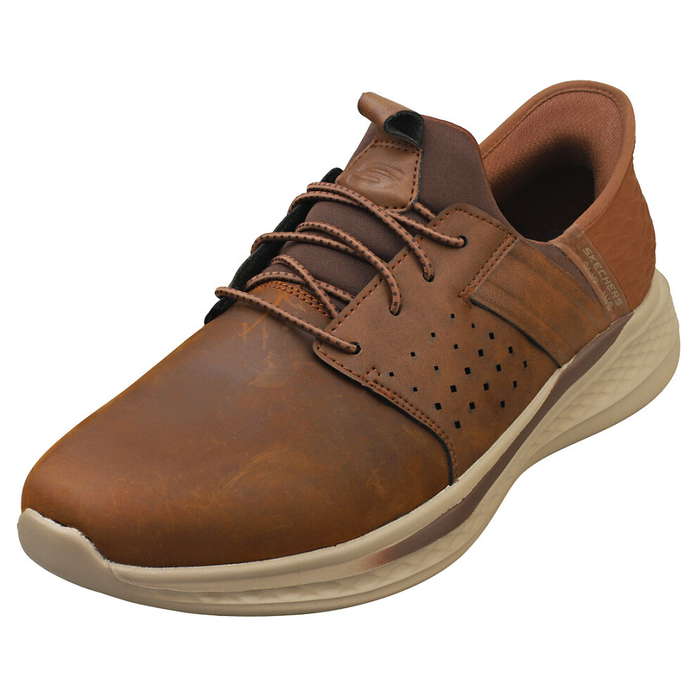 Skechers (9) Slip-Ins Slade Zachary Mens Casual Trainers In Dark Brown