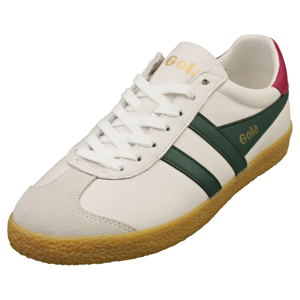 (6) Gola Medallist Womens Fashion Trainers in White Green