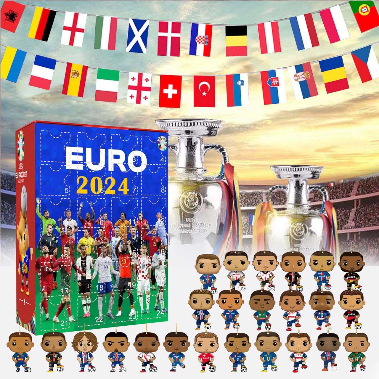 2024 Euro Cup Soccer Star Advent Calendar Fan Christmas Gift on OnBuy