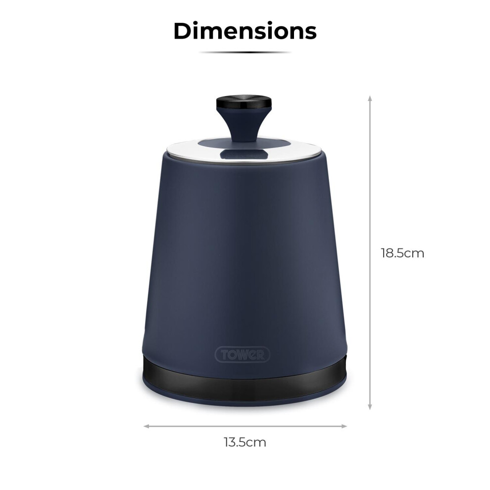 Tower Sera 3 Piece Midnight Blue Kitchen Canister Set - Image 4