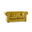 (Tumeric, 2 Seater) Ashbourne Chesterfield Plush Velvet Sofa Suite 1