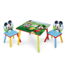Delta Children - Disney Mickey Mouse Kindertafel en stoelset 3-delige set (inclusief 2 stoelen) - Ideaal voor kunst en handwerk Snacktijd Huiswerk en