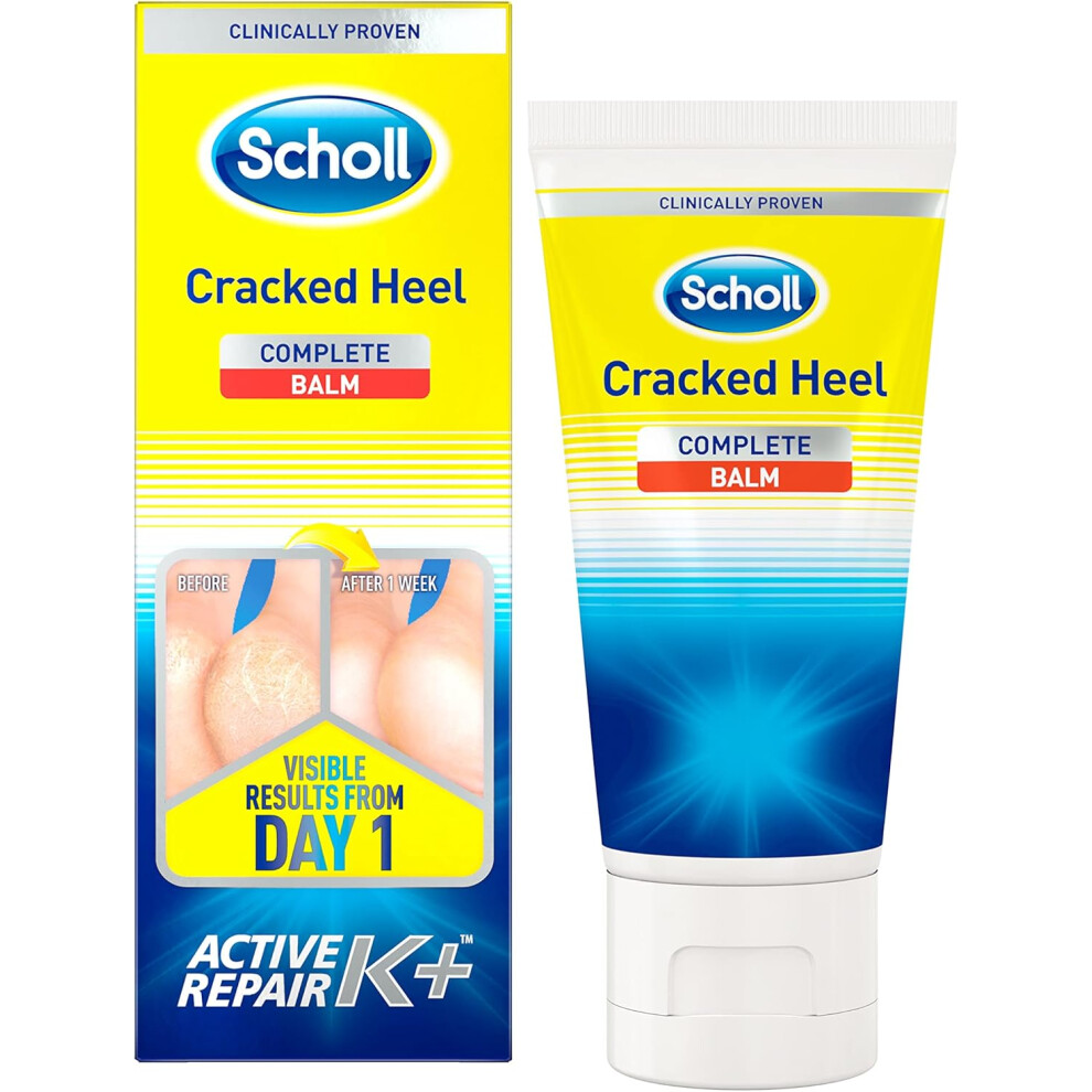 Scholl Cracked Heel Repair Cream Active Repair K+, 60 ml (Pack of 1)