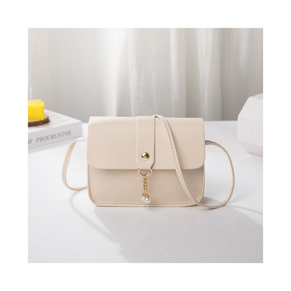 (Beige) Women Cross Body Small Messenger Bag Handbag Shoulder Over Bags Phone Bag Gift