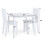 Humble crew, White Kids Wood Square Table and 2 chairs Set 3