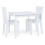 Humble crew, White Kids Wood Square Table and 2 chairs Set 1