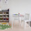 Humble crew, White Kids Wood Square Table and 2 chairs Set 2