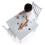 Humble crew, White Kids Wood Square Table and 2 chairs Set 6