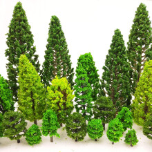 MOMOONNON 36 stuks modelbomen 1,36-6 inch gemengd model boom trein landschap architectuur bomen nep bomen voor doe-het-zelf ambachten gebouw model la