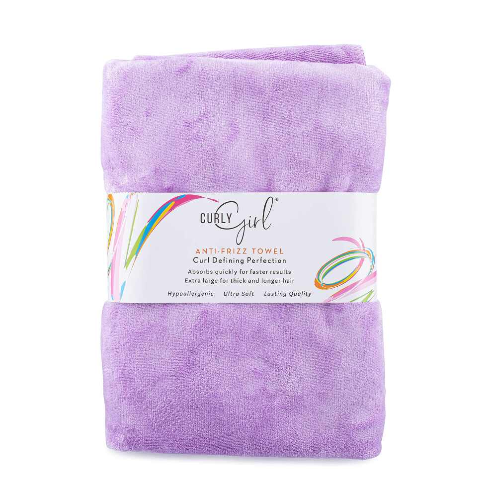 Curly Girl Microfiber Curly Hair Towel, Large Hair Towel 22" X 39", Microfiber Hair Plopping Towel, Hair Towel Wrap Curly Hair, Microfiber Hair Towel