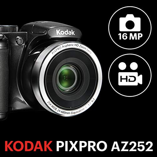 Kodak Kodak Pixpro AZ252 C   mera digital com 3 LCD preto 1