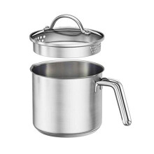 15 Quart Stainless Steel Saucepan With Pour Spout, Saucepan With Lid, Mini Milk Pan With Spout - Perfect For Boiling Milk, Sauce, gravies, Pasta, Noo