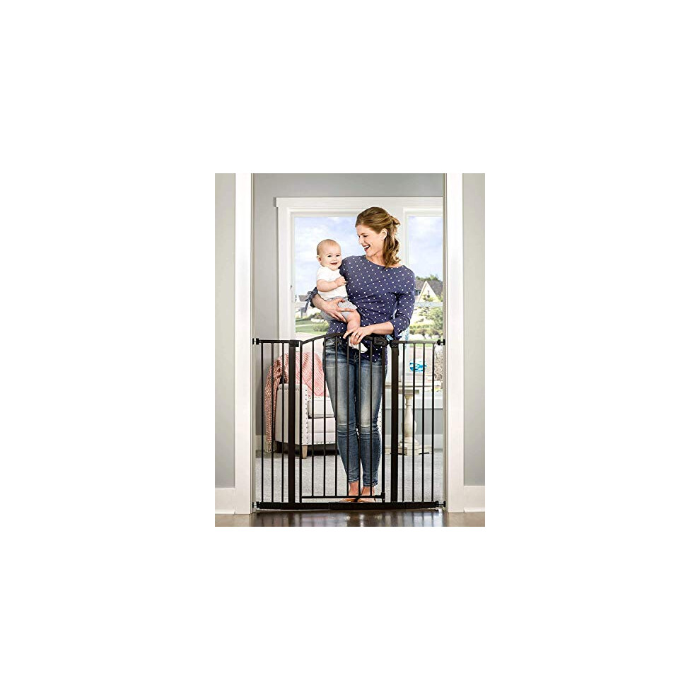Easy Step Extra Tall Arched Décor Walk Thru Baby Gate, Includes 4-Inch Extension Kit, 4 Pack Pressure Mount Kit And 4 Pack Wall Mount Kit, Bro Regalo